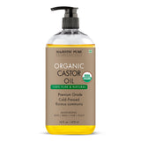 Majestic Pure huile de ricin en bouteille plastique, usage polyvalent en aromathérapie