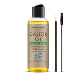 Majestic Pure huile de ricin, bouteille pompe, hydratation pratique pour peau et cheveux.
