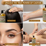Majestic Pure huile de ricin massage peau, glisse agréable