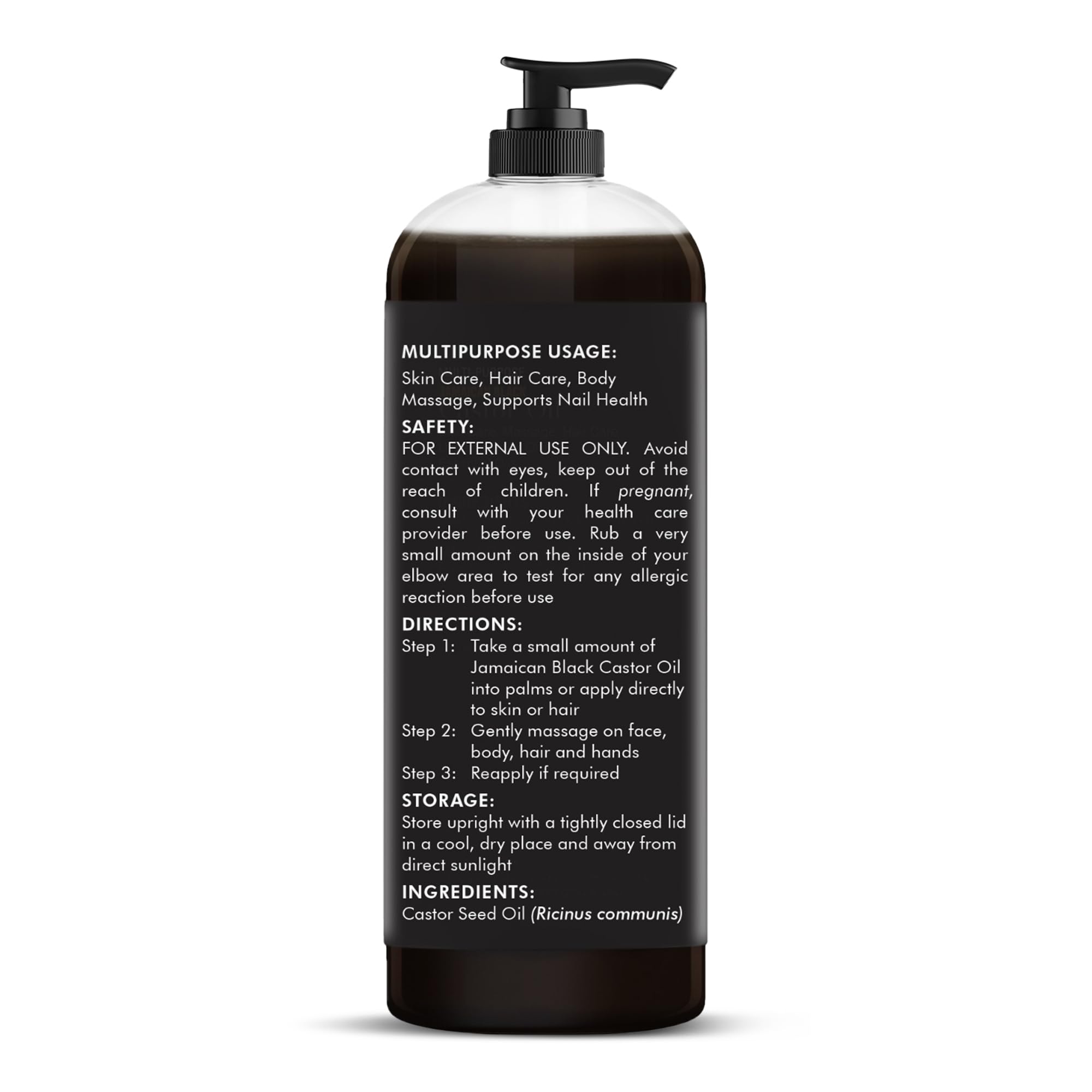 Majestic Pure Huile Ricin Noire Jamaïcaine - base idéale pour diluer huiles essentielles.