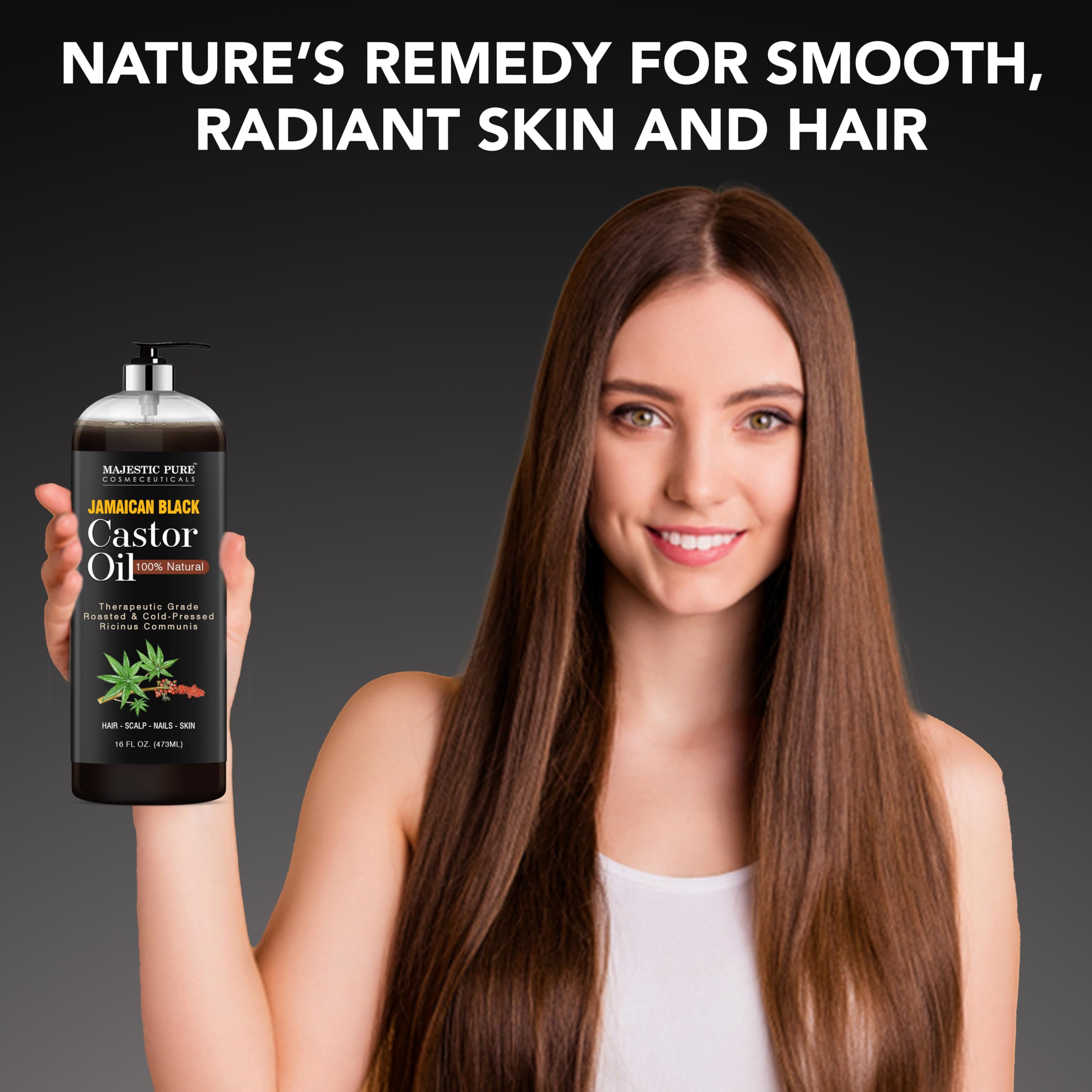 Majestic Pure Huile Ricin Noire Jamaïcaine - soin des ongles et cuticules.