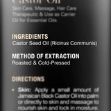 Majestic Pure Huile Ricin Noire Jamaïcaine - parfum neutre adaptée au quotidien.
