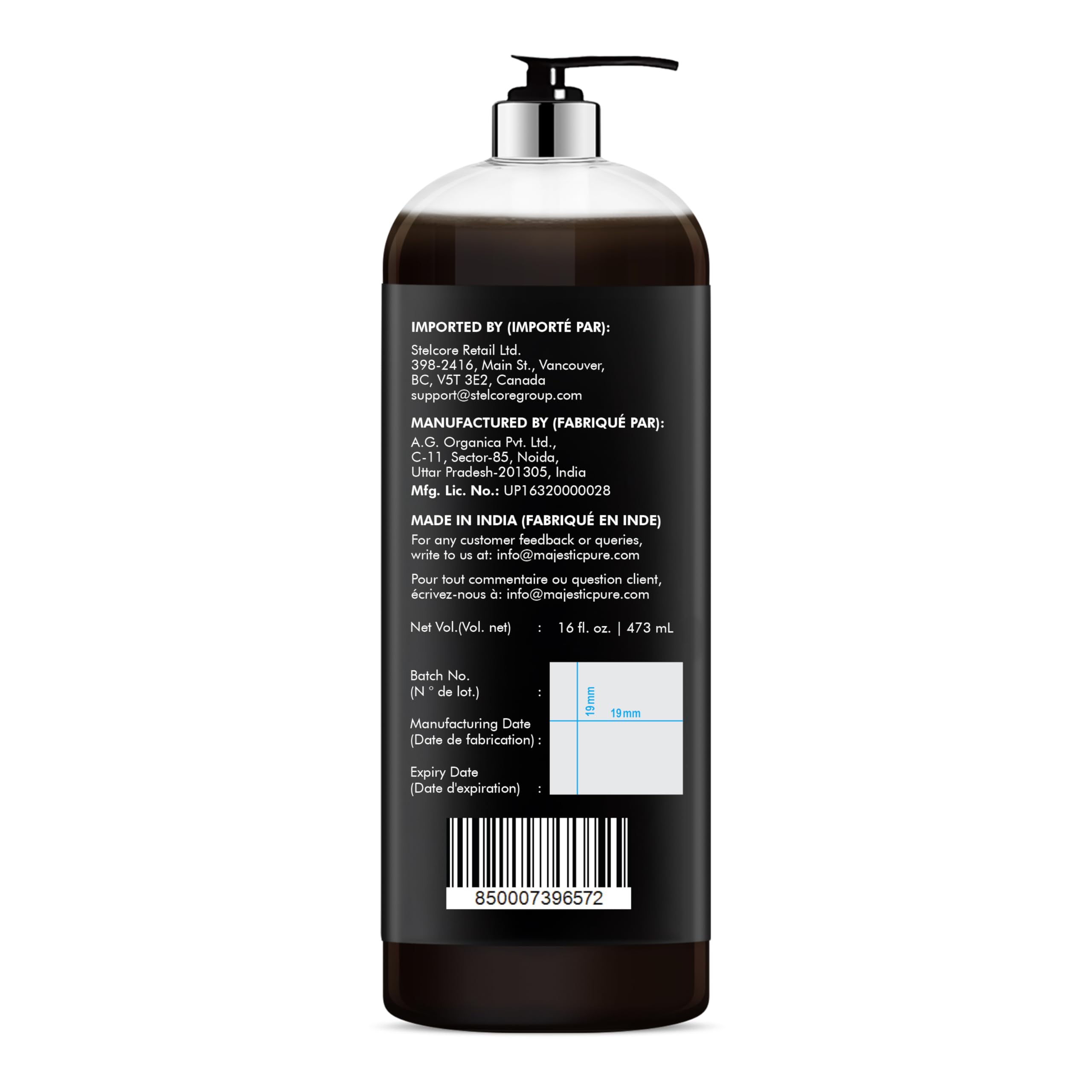 Majestic Pure Huile Ricin Noire Jamaïcaine - usage quotidien pour cheveux et peau.