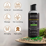 Majestic Pure huile ricin noire sur ongles, hydratation des cuticules.
