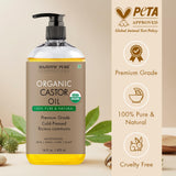 Majestic Pure huile de ricin pression froide pour une huile pure et naturelle