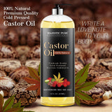 Majestic Pure huile de ricin texture épaisse – hydratation naturelle.