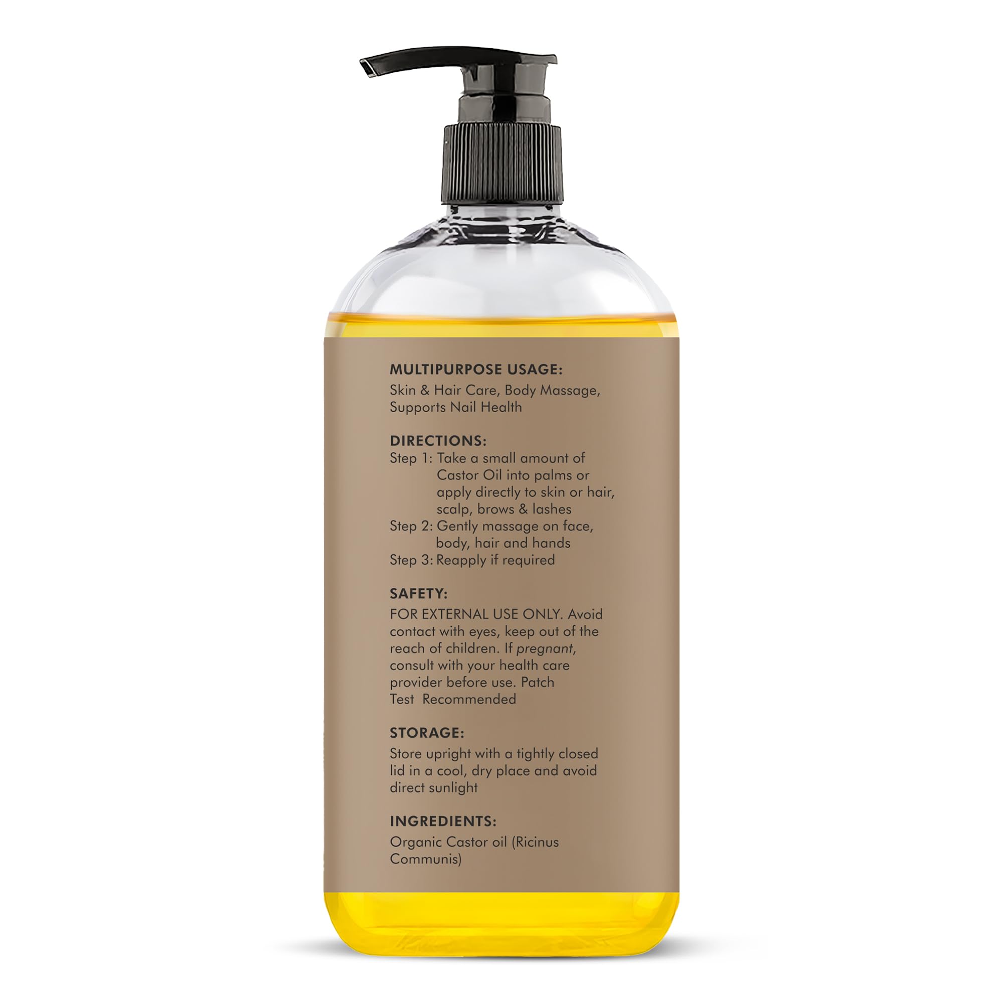 Majestic Pure huile de ricin soin corporel doux pour massage et hydratation
