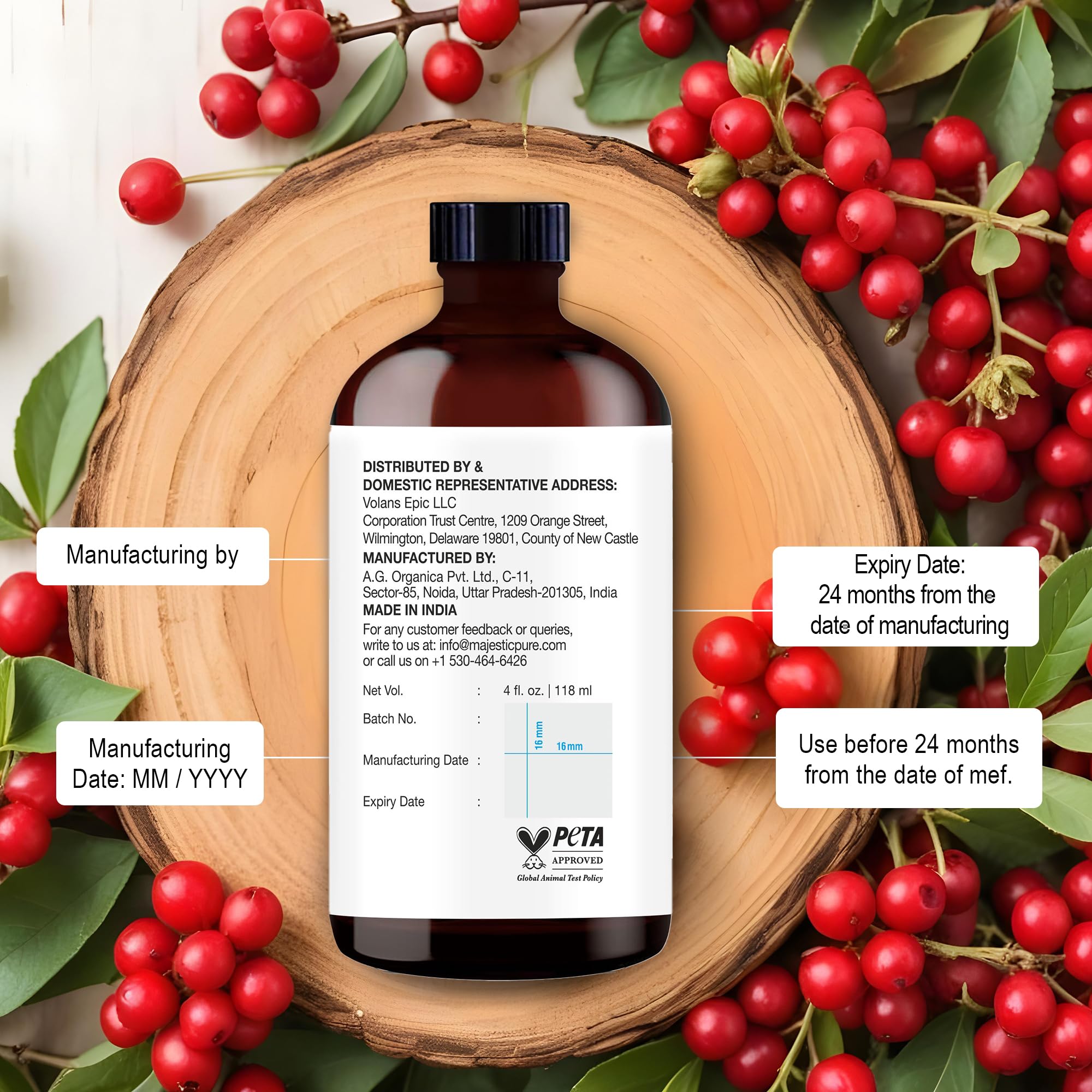Laboratoire indépendant valide pureté et qualité Majestic Pure Wintergreen.