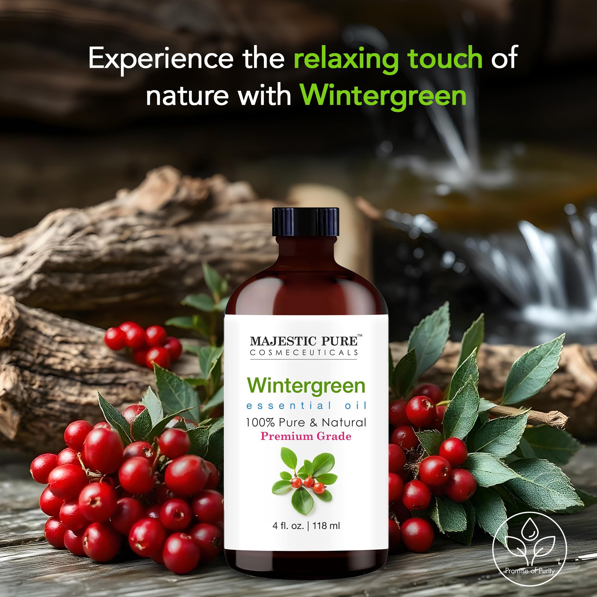 Parfum riche pour savon et bougies Majestic Pure Wintergreen.