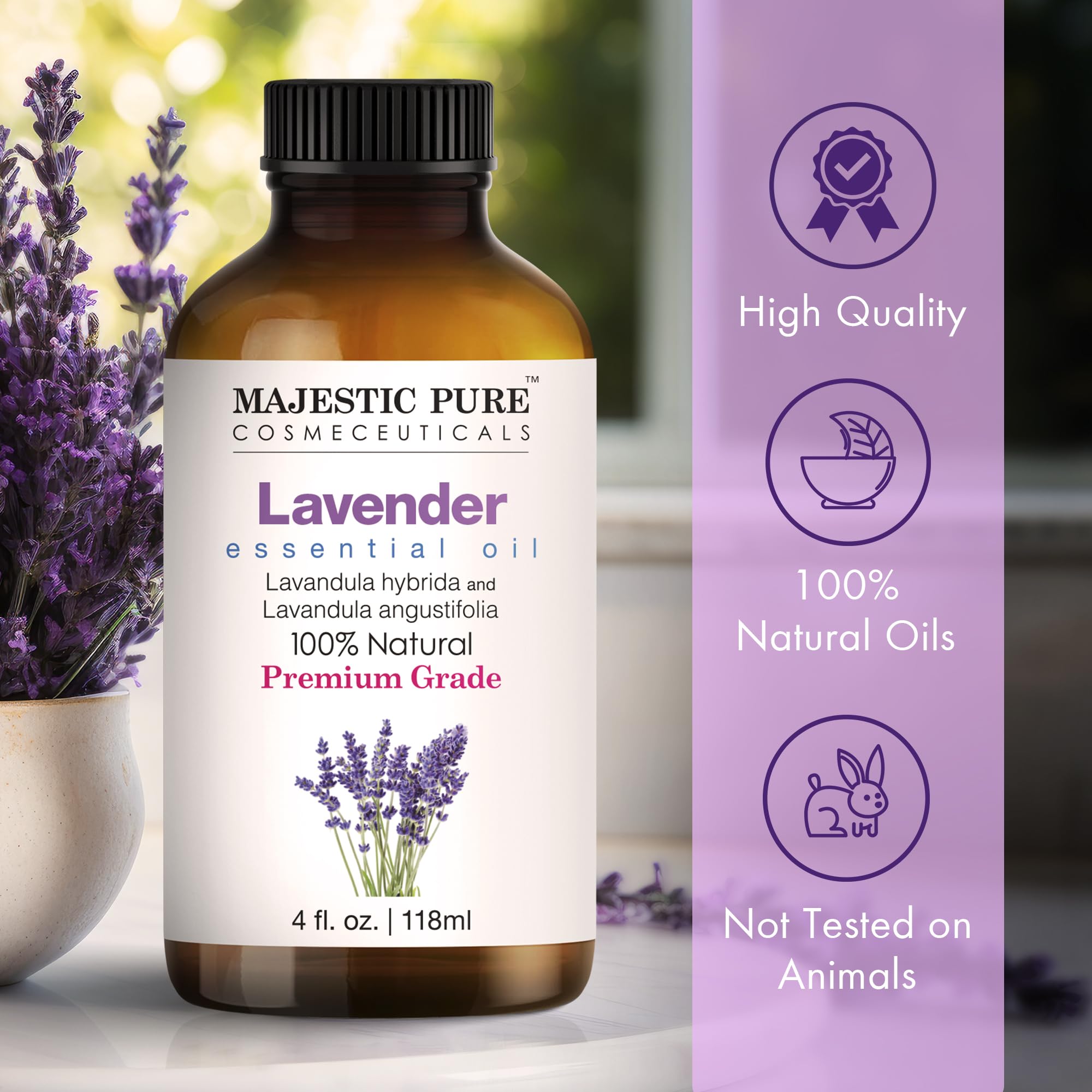 Diffuseur aromathérapie utilisé avec l'huile de lavande Majestic Pure