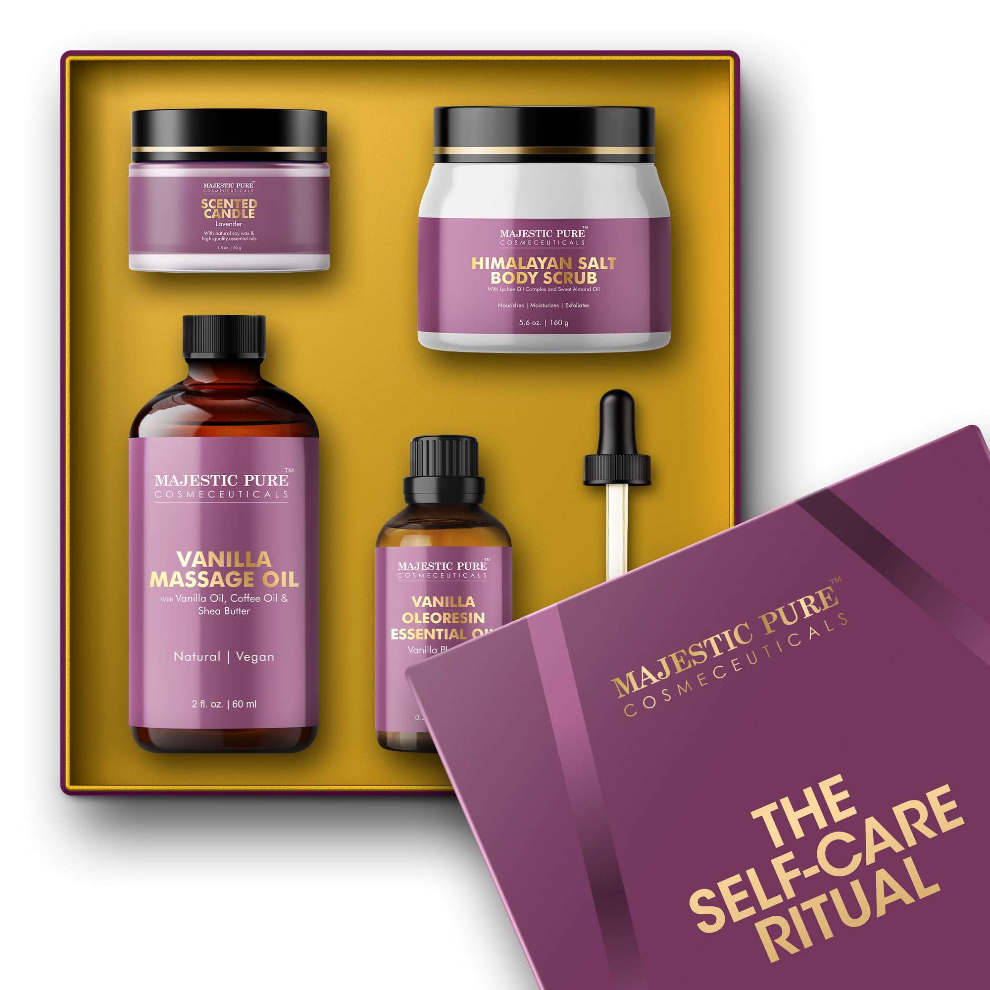Majestic Pure coffret bien-être élégant — cadeau soigneusement présenté.