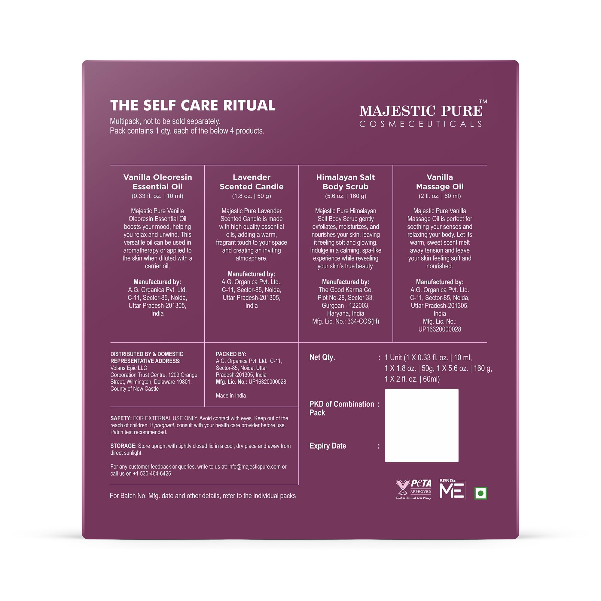 Majestic Pure coffret spa à domicile — moment spa privé et réconfortant.