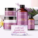 Majestic Pure coffret spa — huile massage vanille pour détente et hydratation.