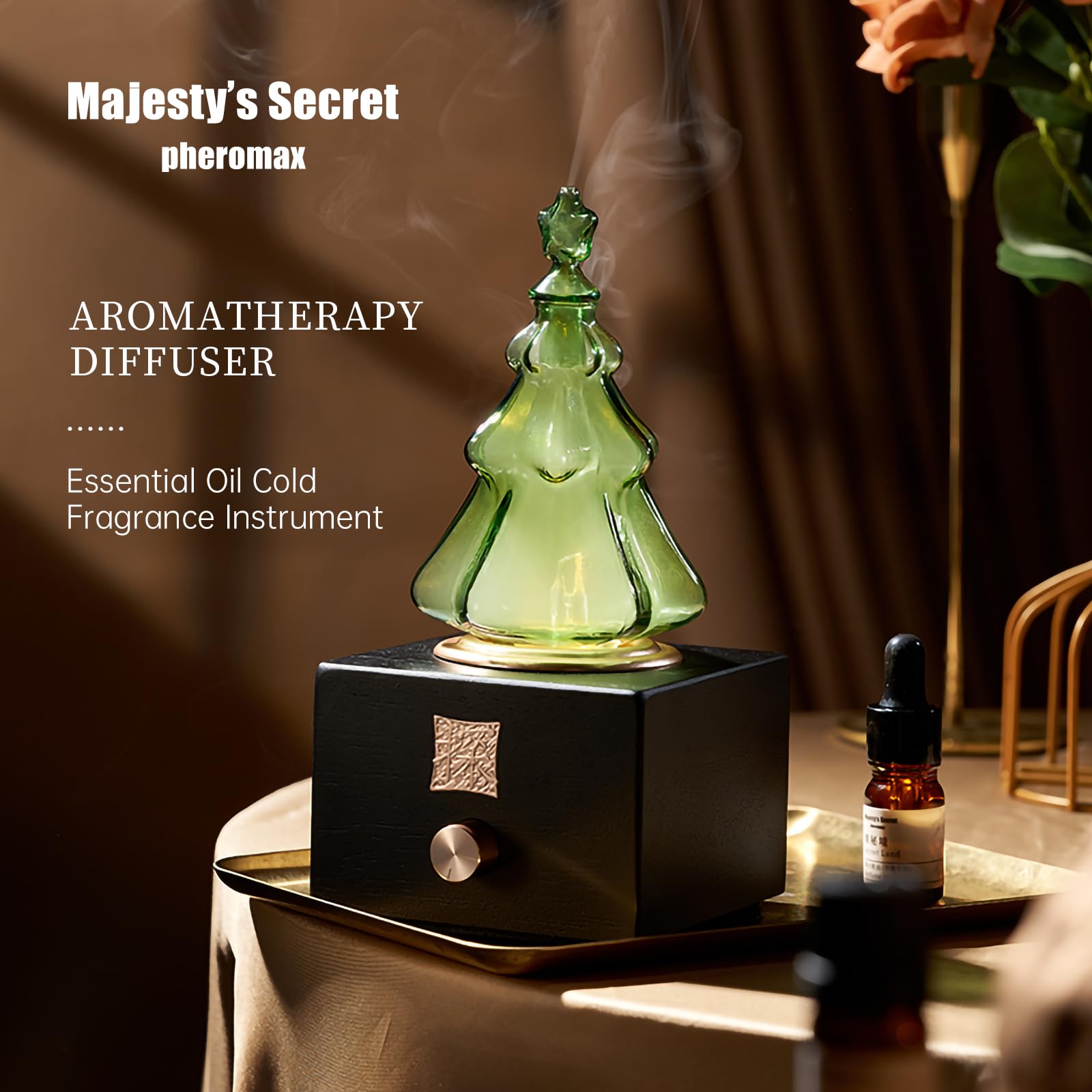 Base en bois du MAJESTY'S SECRET PHEROMAX offrant stabilité et élégance.