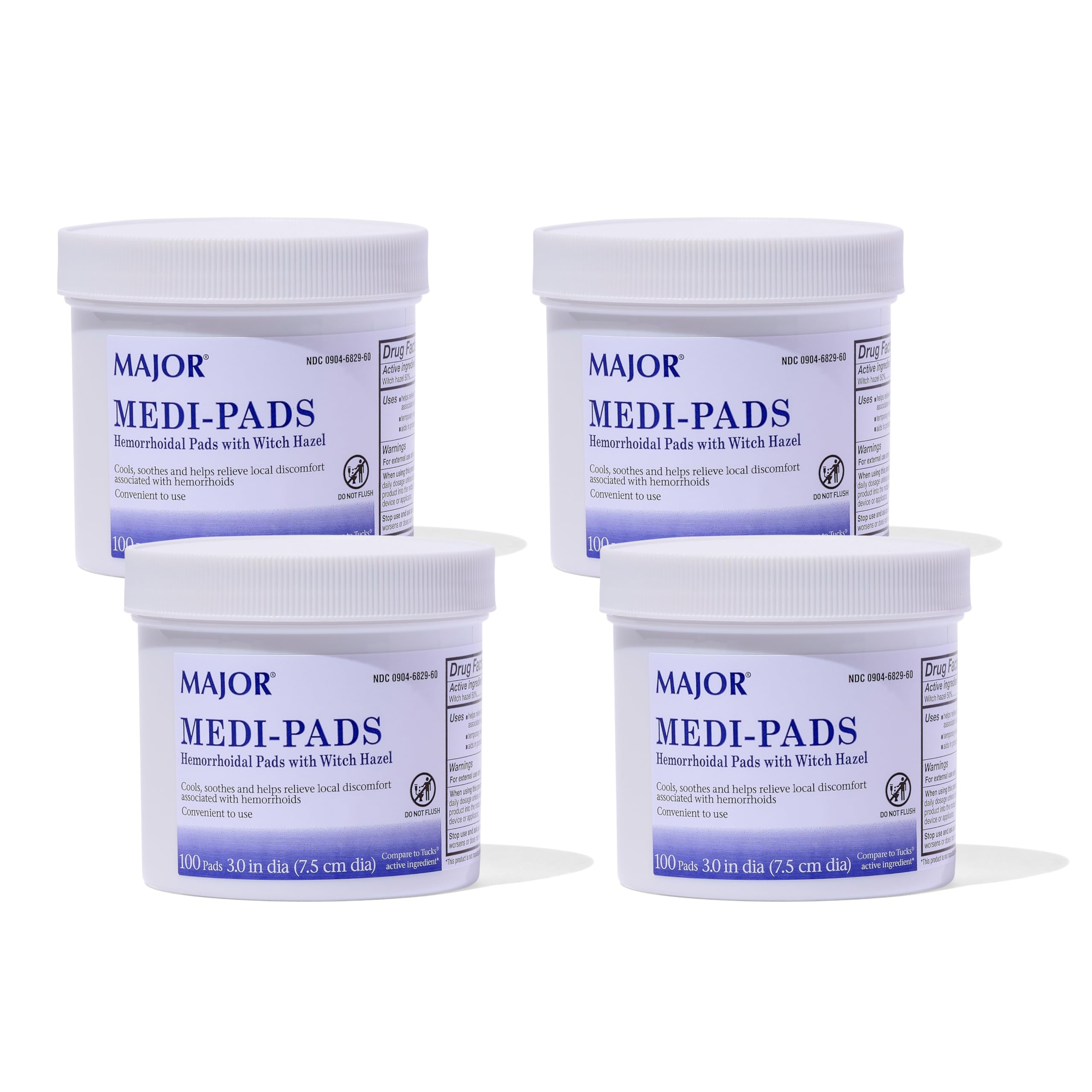 MAJOR Medi-Pads: nettoyage hygiénique des hémorroïdes pour usage quotidien.