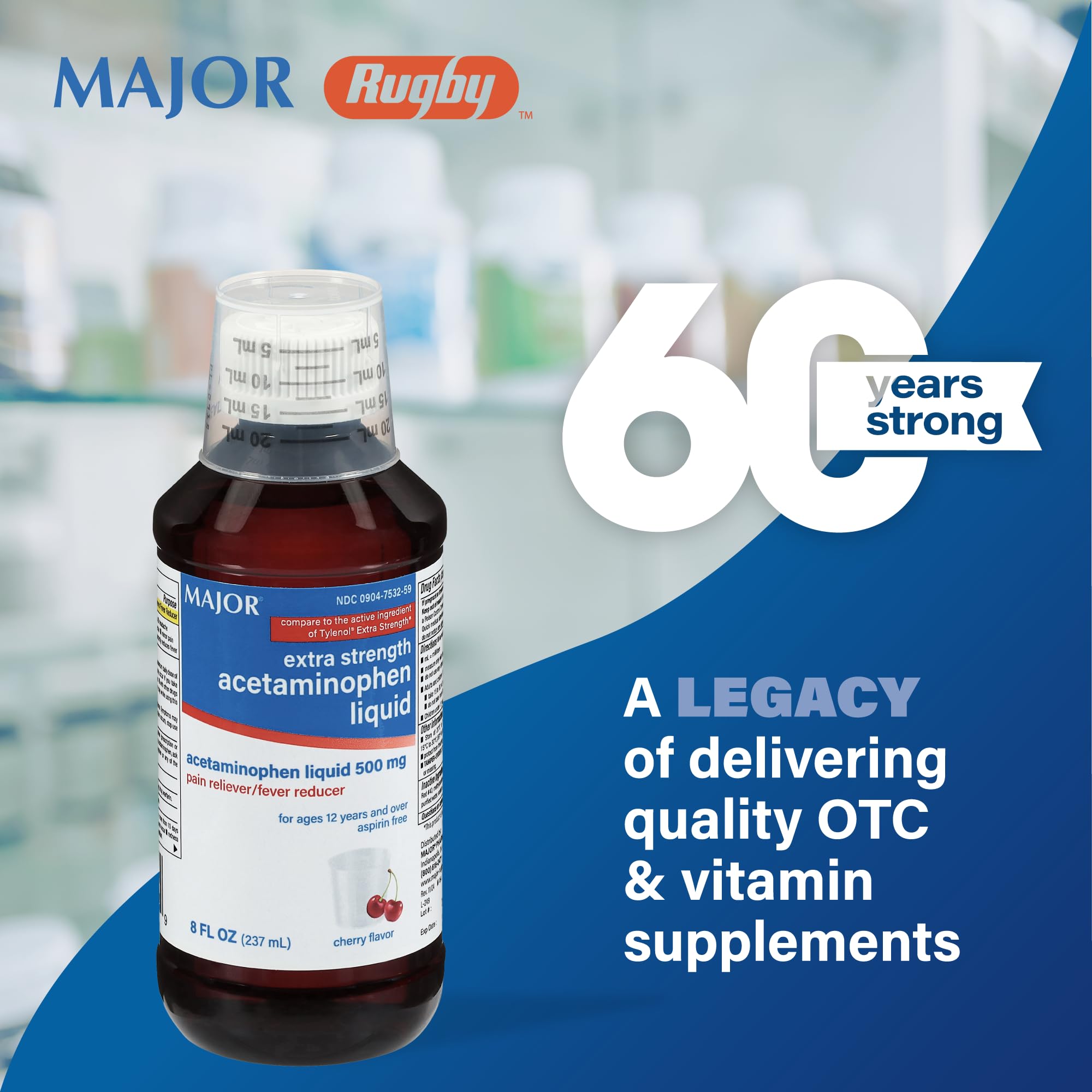 MAJOR acétaminophène liquide, usage domestique sûr et pratique.