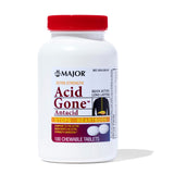 MAJOR Acid Gone: boîte 100 tablettes affichant le produit et l’emballage.
