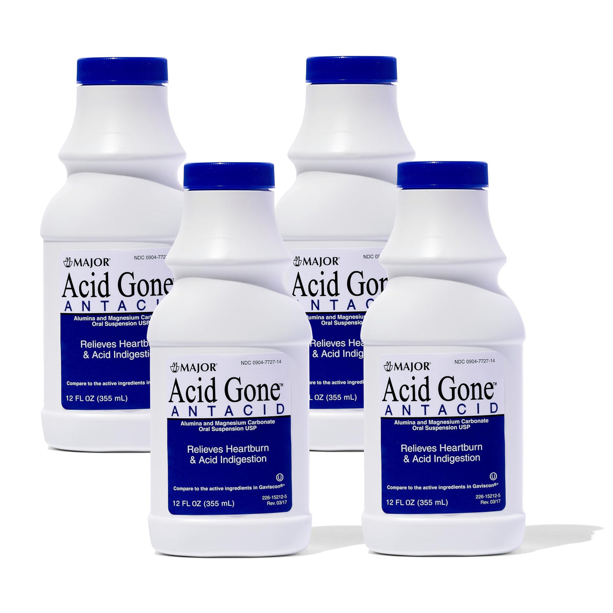 MAJOR Acid Gone, bouteille, soulagement potentiel après repas et reflux.
