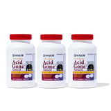 Major Acid Gone Extra Strength, comprimés masticables, emballage visible, soulagement potentiel après repas.