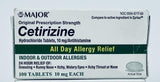 MAJOR All Day Allergy étiquette et informations visibles sur le packaging