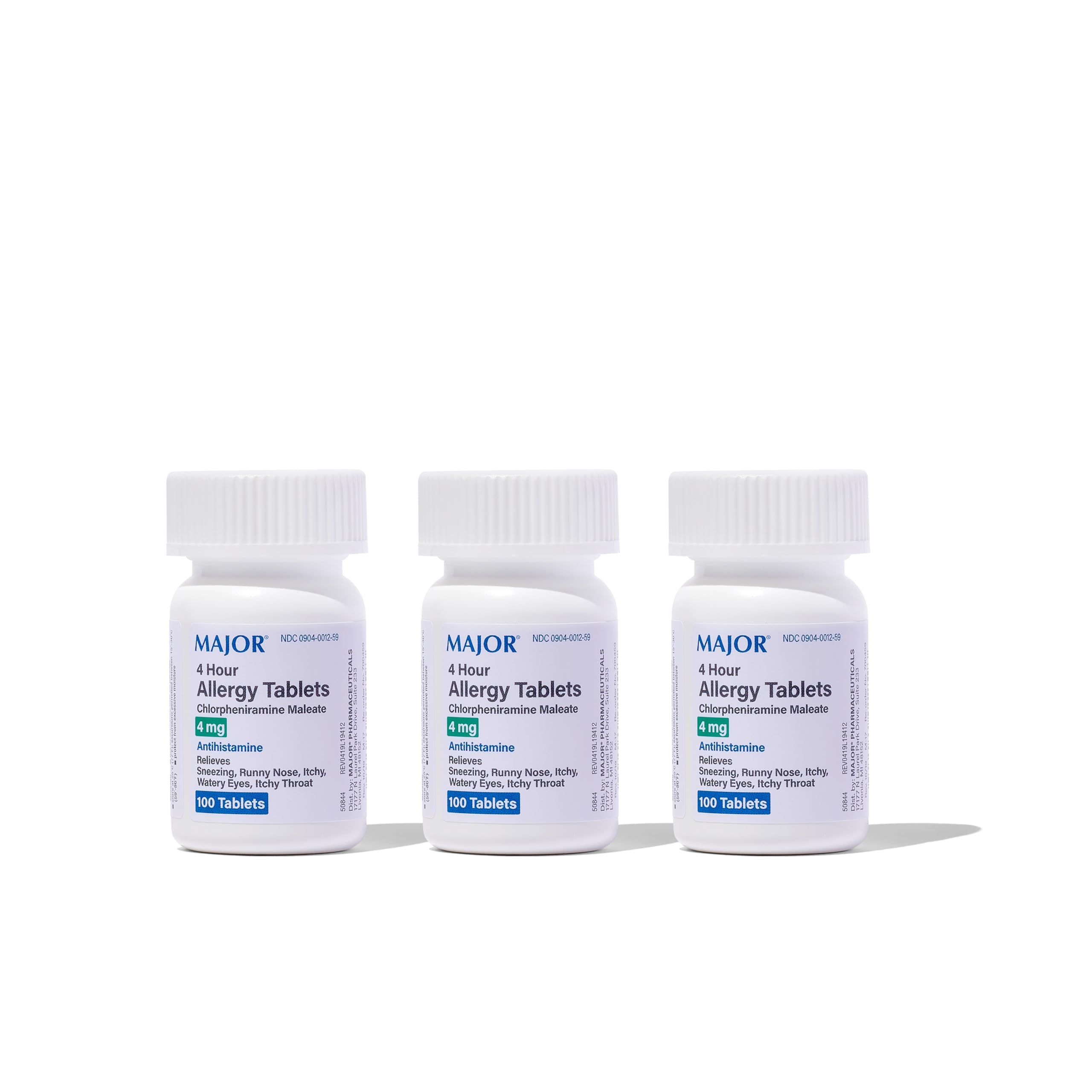 MAJOR comprimés allergie 4 mg – boîte prête à l'emploi avec soulagement potentiel.