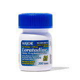 Major Allergy Loratadine 10 mg – bouteille de comprimés prête à l'emploi, soulagement possible des allergies.