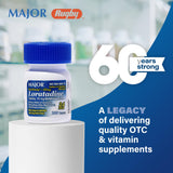 Major Allergy Loratadine – comprimés pour un usage quotidien, adaptés aux adultes et enfants.