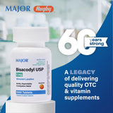 MAJOR Bisacodyl 5 mg, boîte de 1000 comprimés, pratique pour l'usage quotidien.