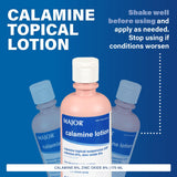MAJOR Lotion de Calamine – applicateur mains, facilite l’application sur la peau irritée.