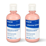 MAJOR Calamine Lotion emballage 6oz, prêt pour soins cutanés quotidiens.