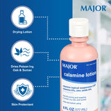 Séchage des suintements grâce à MAJOR Calamine Lotion, confort renforcé.