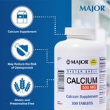 MAJOR Calcium coquille d'huître, prise avec repas, pratique dans la routine quotidienne.