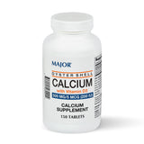 MAJOR Calcium coquille d'huître 500 mg avec D3 dans une bouteille prête à l'emploi.