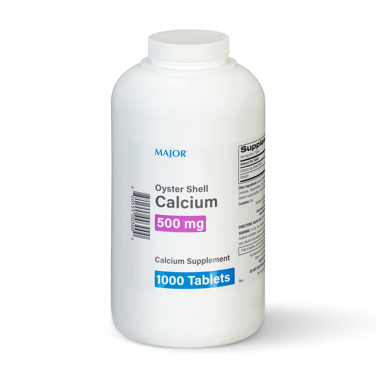 MAJOR Calcium coquille d’huître tablettes 500 mg, soutien quotidien des os et articulations.