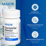 MAJOR CertaVite Senior – fiche nutritionnelle utile pour suivre l’apport en nutriments.