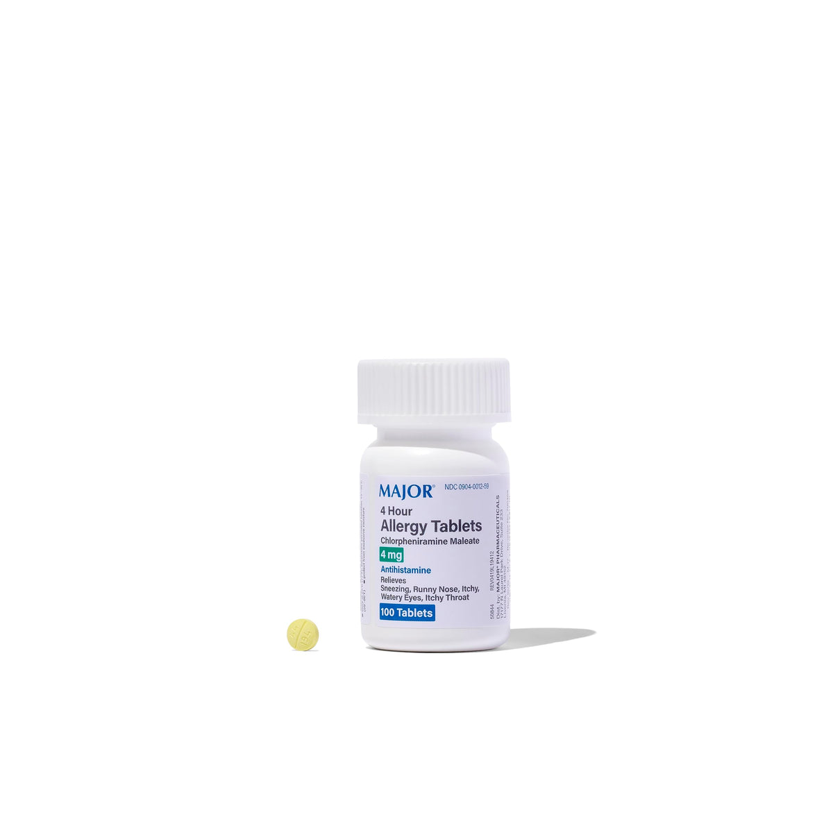 MAJOR chlorpheniramine 4 mg – boîte pratique pour les allergies, usage quotidien