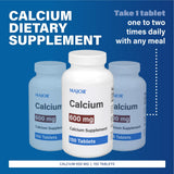 MAJOR comprimés calcium 600 mg, dosage quotidien en carbonate de calcium pour le quotidien.