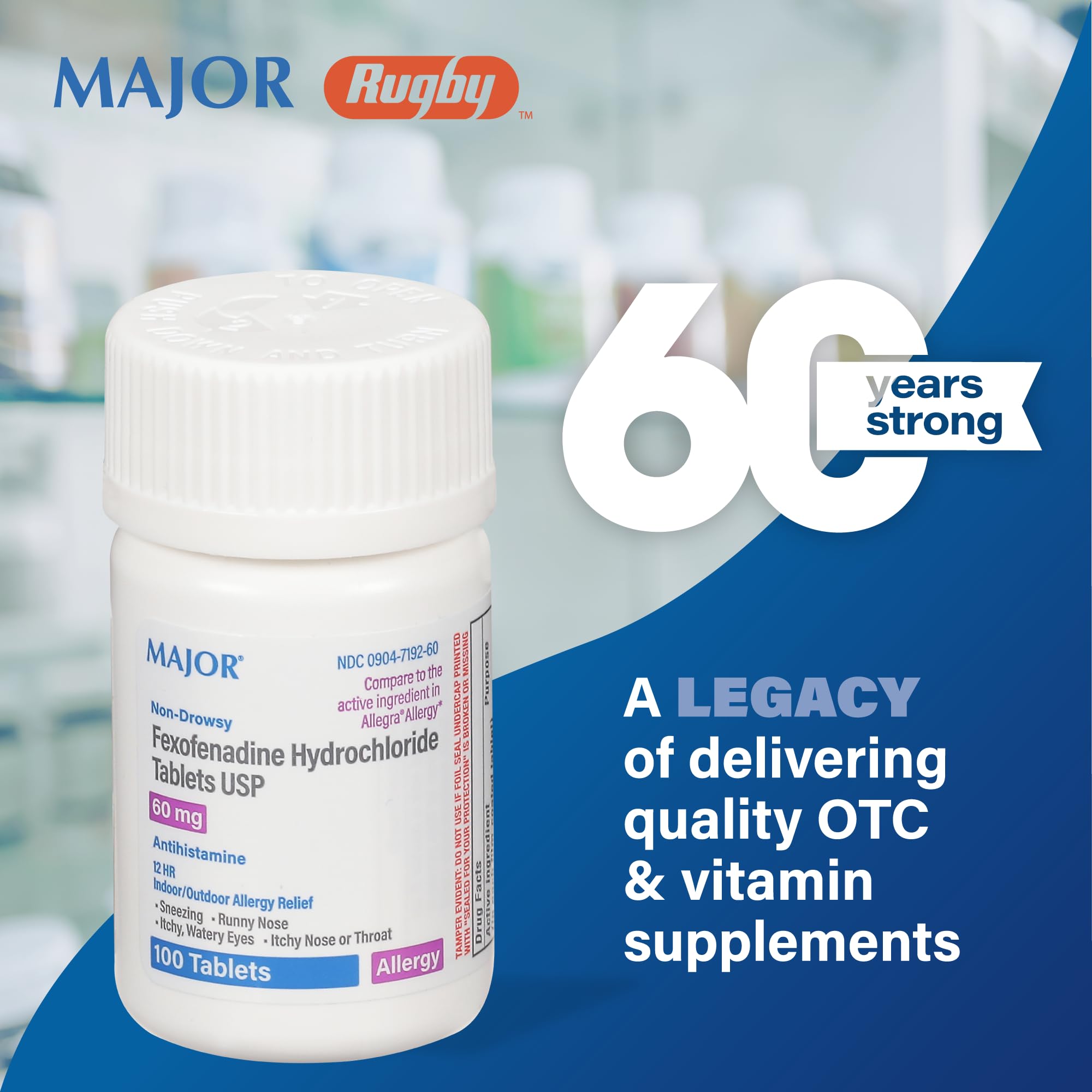 MAJOR Fexofenadine emballage pratique utilisation sur 12 h