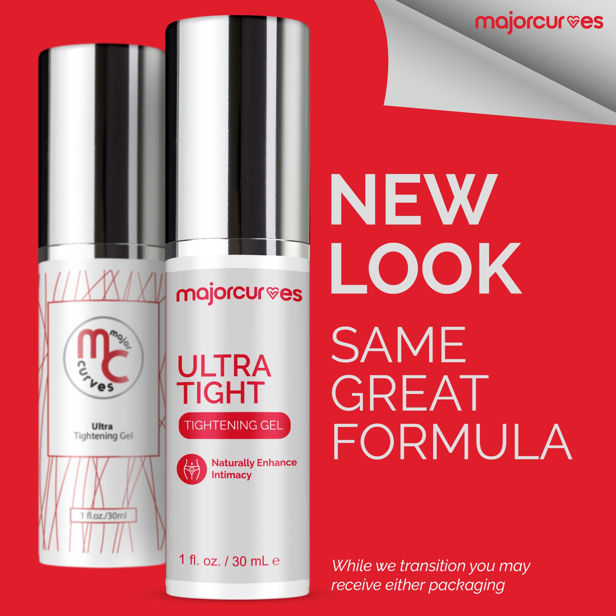Major Curves Ultra Gel vaginal flacon spray montrant la dose pratique