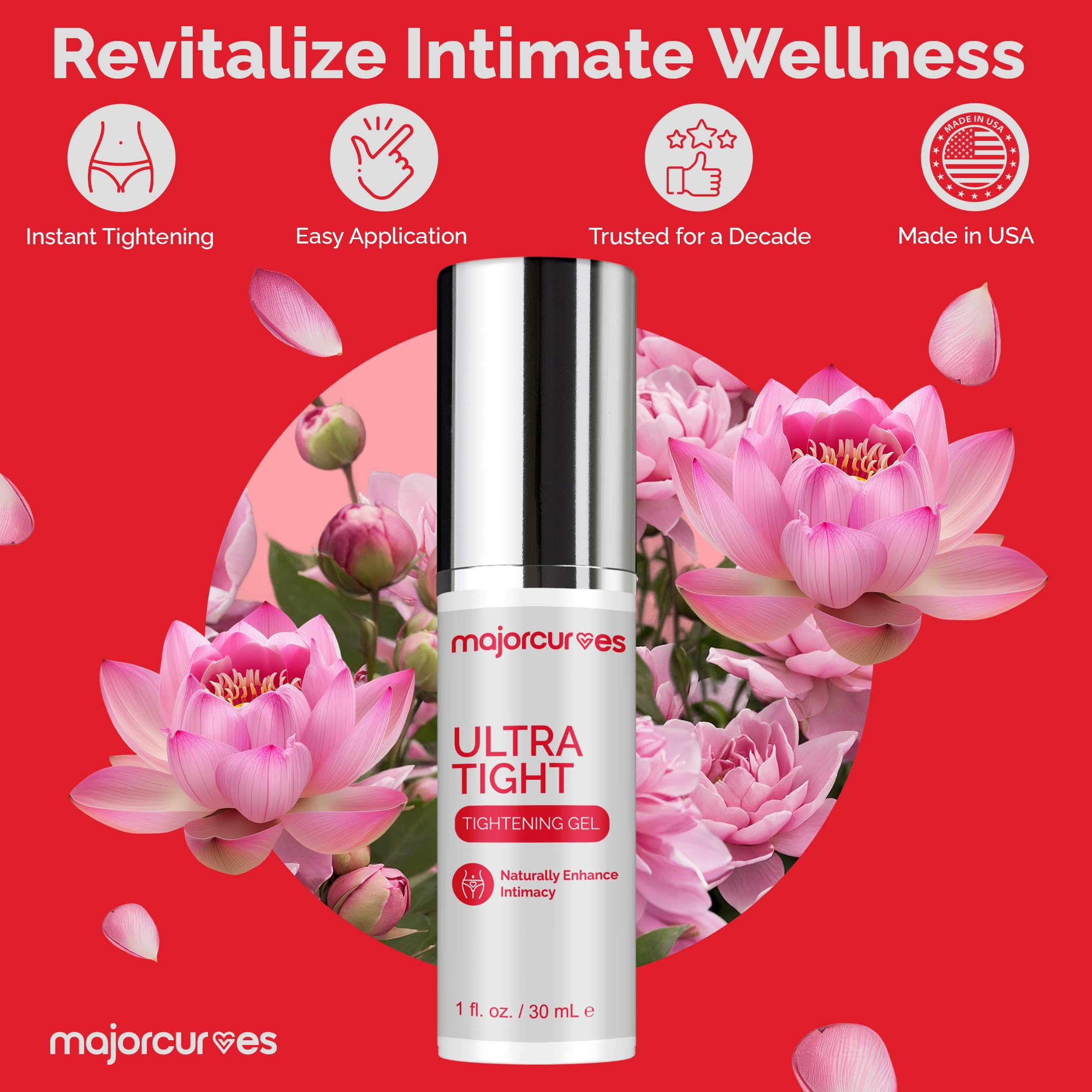 Major Curves Ultra Gel vaginal ingrédient hamamélis apporte une sensation de fraîcheur