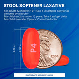 MAJOR Docusate Sodium 100 mg Softgels etui-carton: présentation claire et lisible
