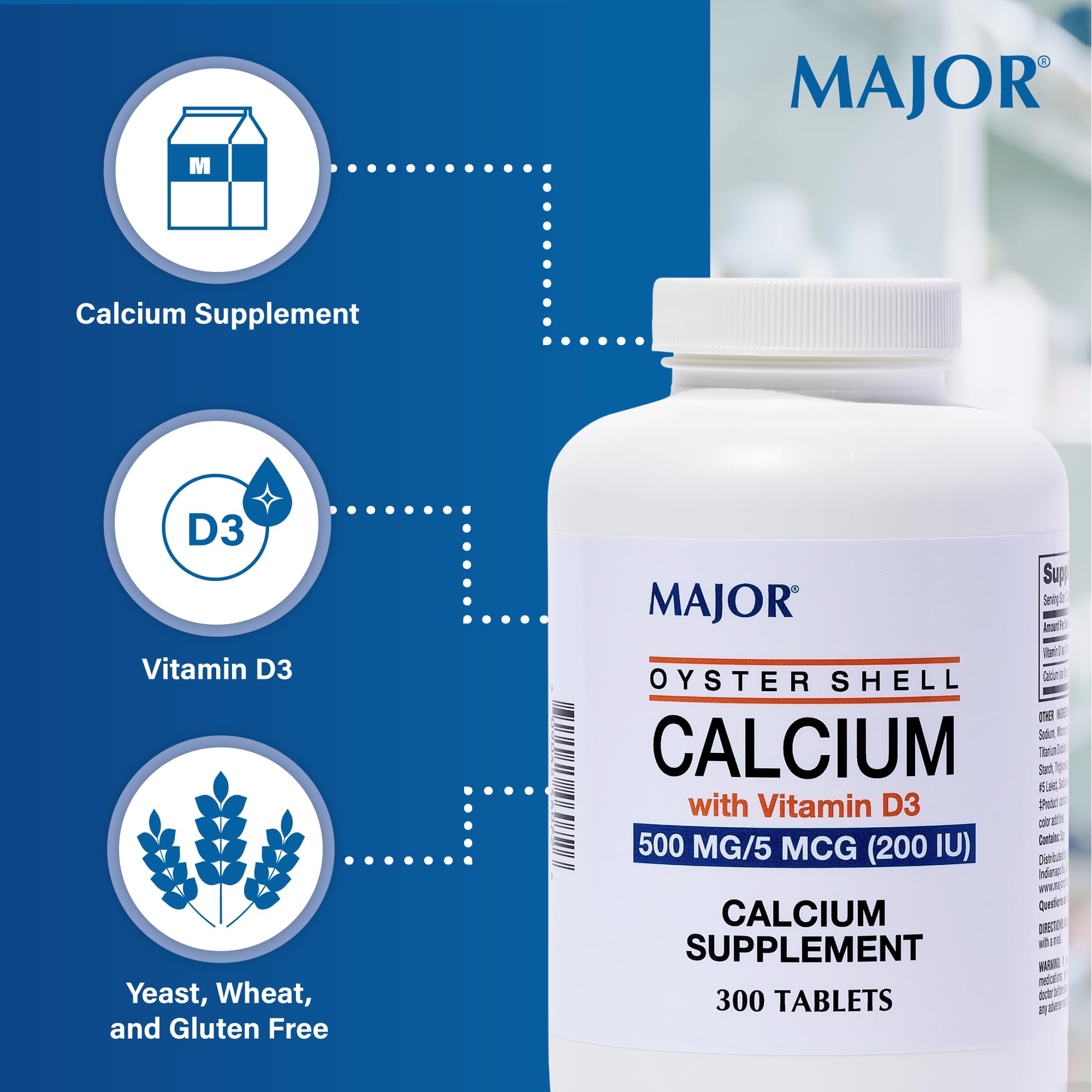 MAJOR emballage calcium ostre MAJOR, présentation et qualité