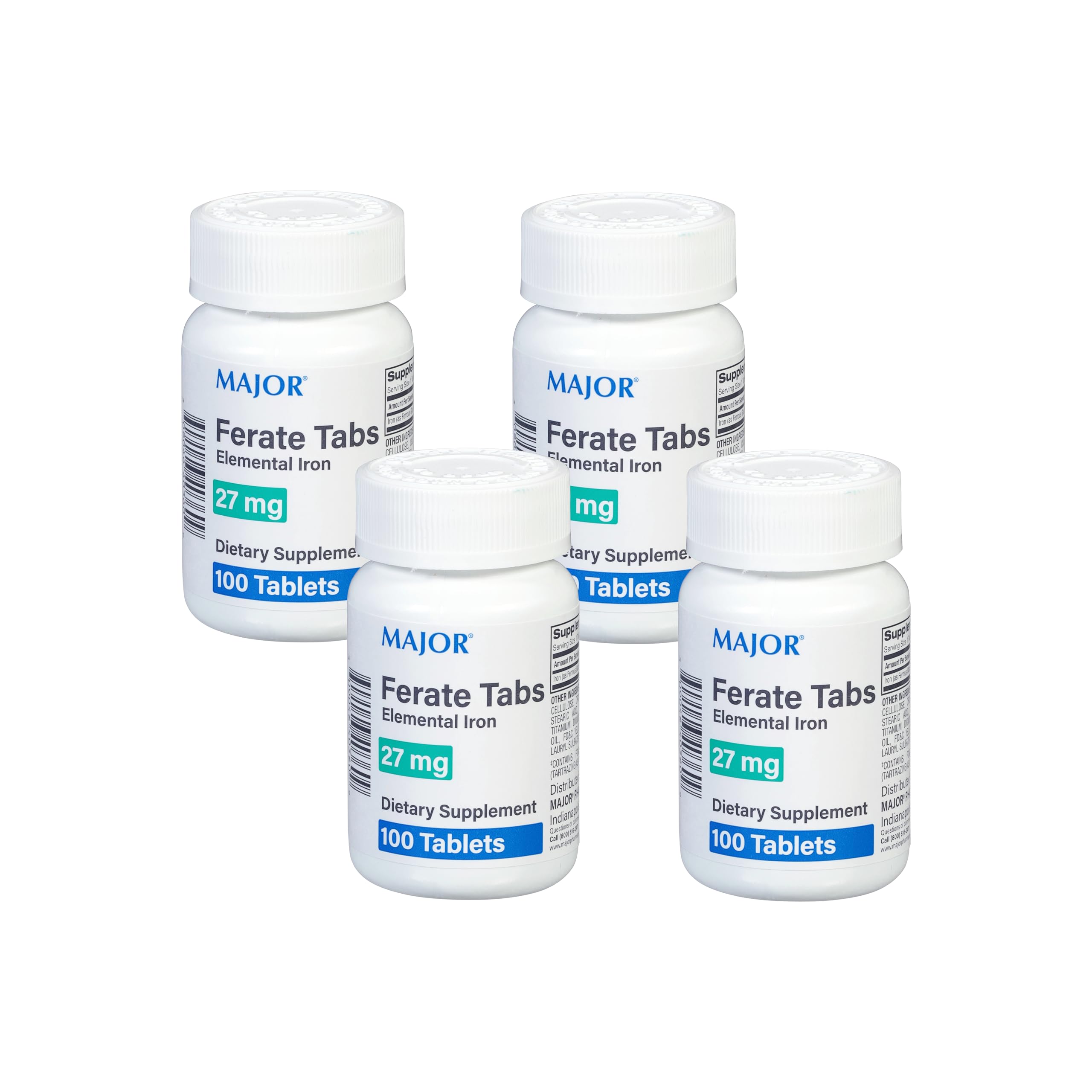 MAJOR Ferate Tabs – emballage contenant 100 comprimés pour une prise quotidienne pratique.