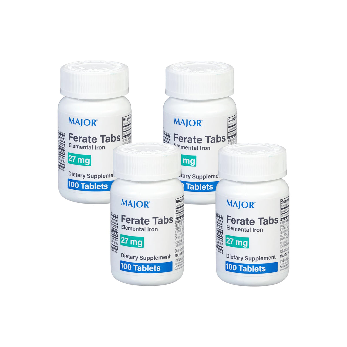 MAJOR Ferate Tabs – emballage contenant 100 comprimés pour une prise quotidienne pratique.
