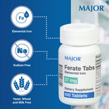 MAJOR Ferate Tabs – prise quotidienne avec un grand verre d’eau lors du repas.