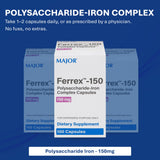 MAJOR Ferrex-150 blister montre le conditionnement individuel pour une gestion simple.