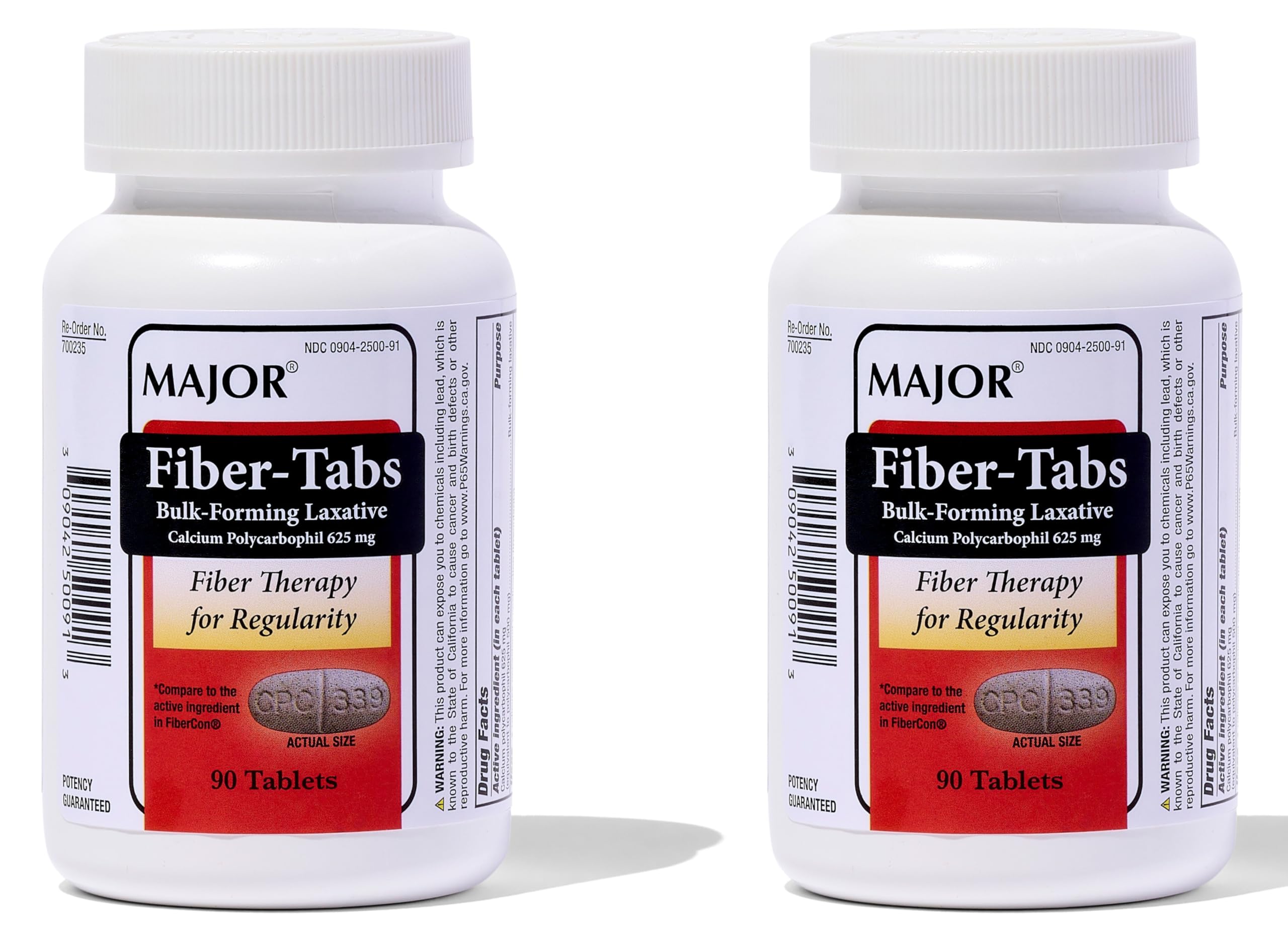 MAJOR Fiber-Tabs bouteille 625 mg pour soutenir la régularité.
