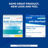 MAJOR Loperamide - Comprimés: forme pratique à avaler et dosage simple.