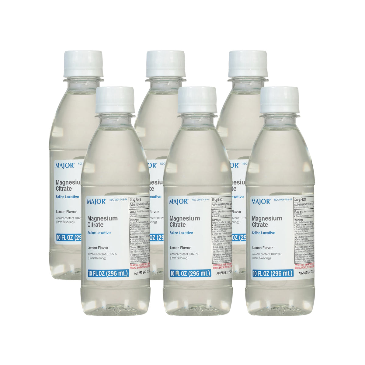 MAJOR magnésium citrate laxatif citron, bouteille de 10 onces, usage pratique.