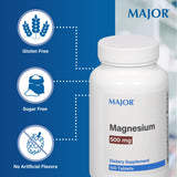 Major Magnésium 500 mg – tablettes en gros plan, qualité fiable
